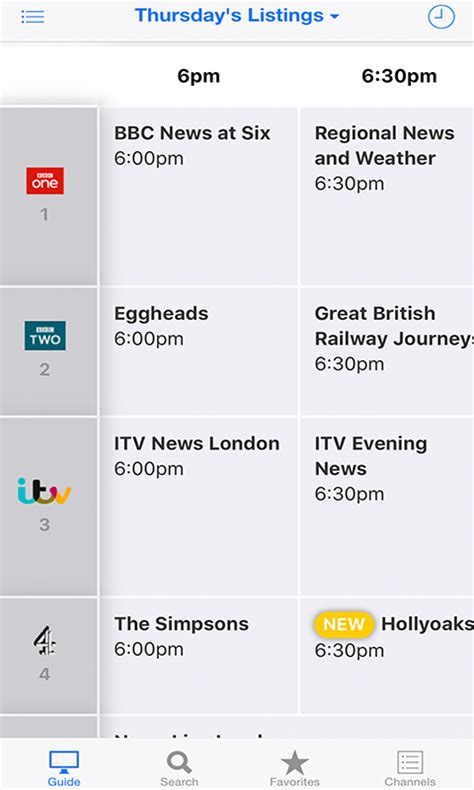 tv guide tonight schedule uk